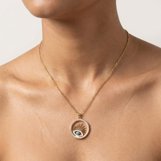 Trendy Evil Eye Pendant Necklace For Woman & Girls