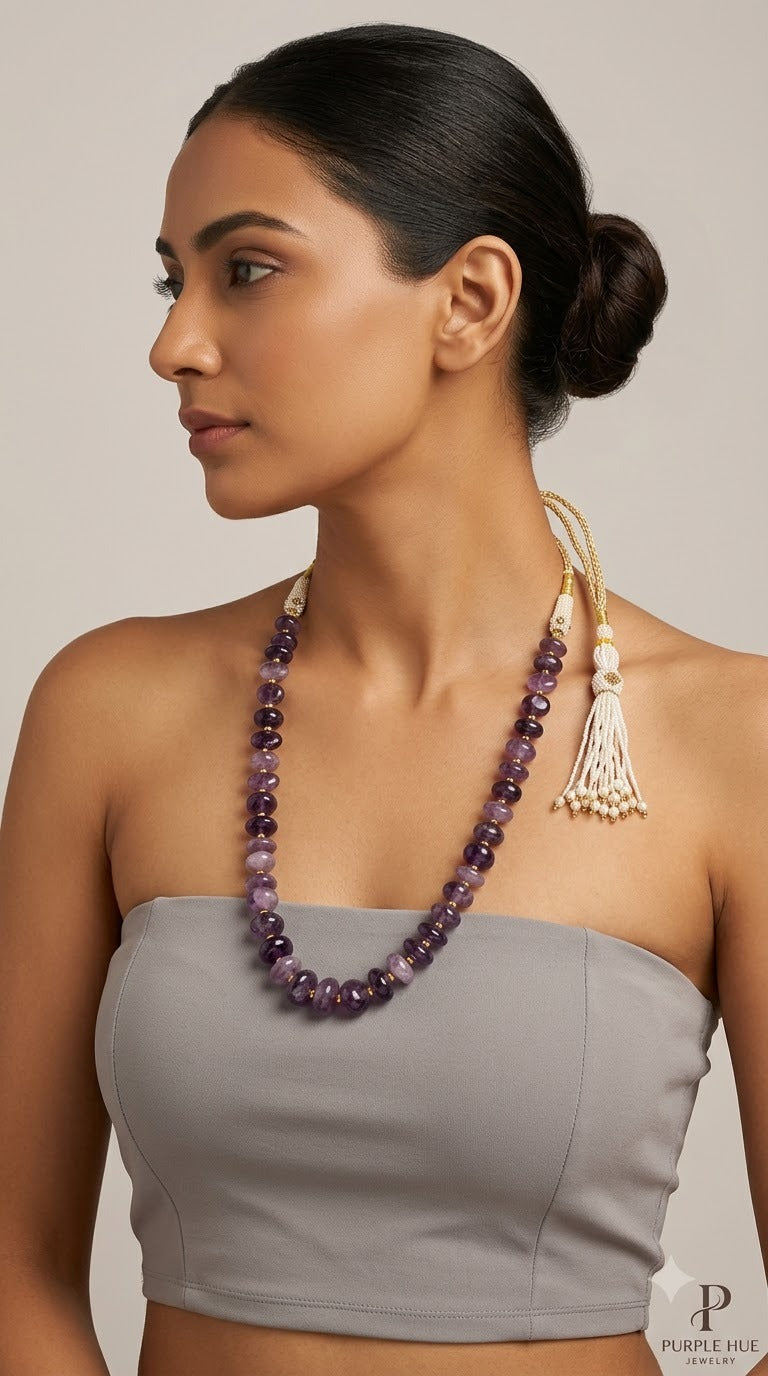 Natural stone Amethyst Necklace
