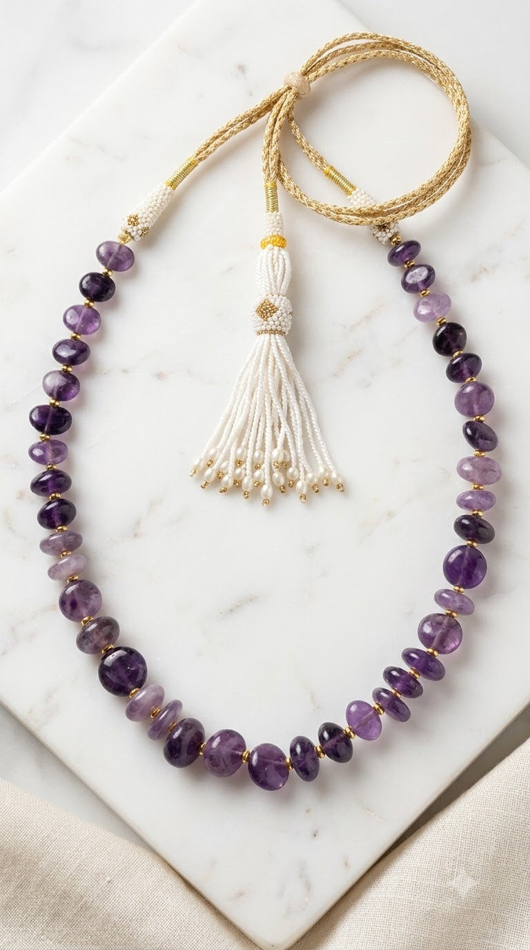 Natural stone Amethyst Necklace