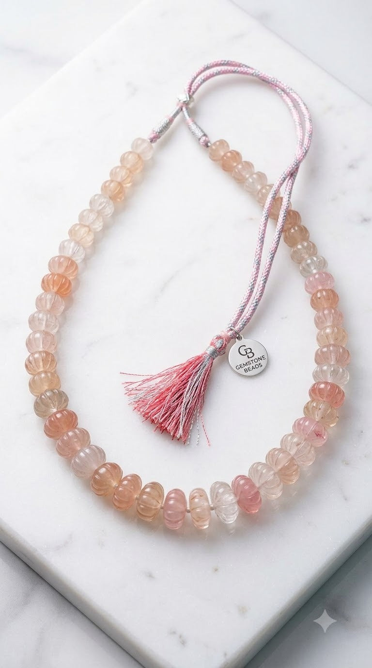 Rose Quartz Necklace single layer