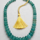 Green Quartz melon necklace single layer