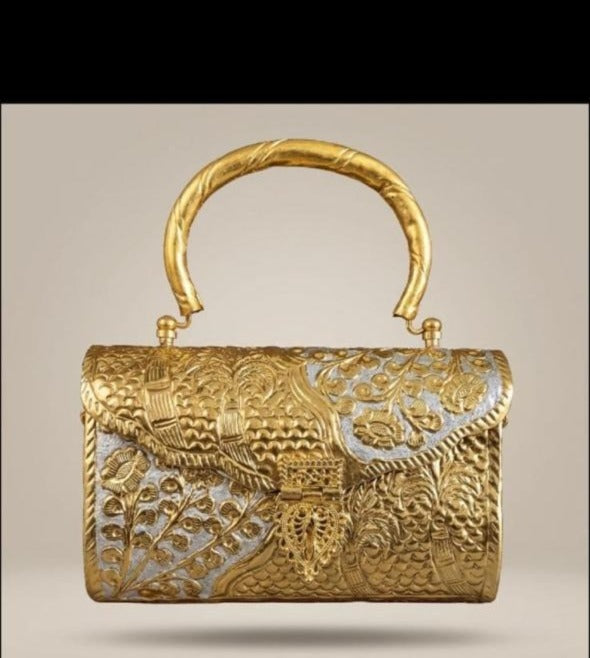 Golden clutch bag for festive season