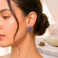 Paiseli purple blue stud with back support and doublet and ad setting