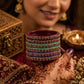 Rajasthani Lac Bangles with Mirror and Stone Embellishments (Set of 4)