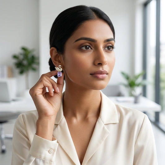 Peacock Design Ruby Earrings For Women & Girls