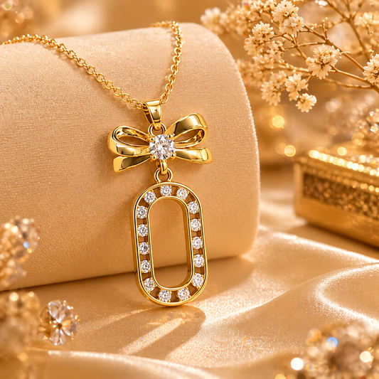 Yellow Gold Diamond Encrusted Paper Link Locket