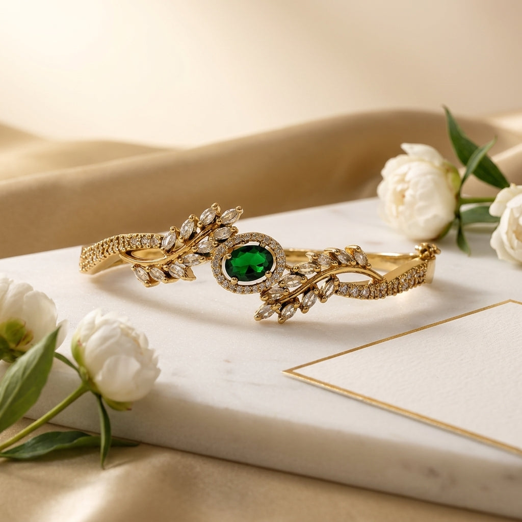 American Diamond Ruby Bracelet Jewelery | For Women and Girls