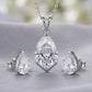 Awesome Pendant Rhodium Cubic Zirconia Pendant And Earrings