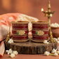 Mayuri Red Lakh wedding Chura Set with Latkans | Traditional Rajasthani Bangles | For Women and Girls