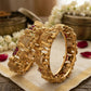 Gold Plated Elephant Bangle Traditional Temple Jewellery