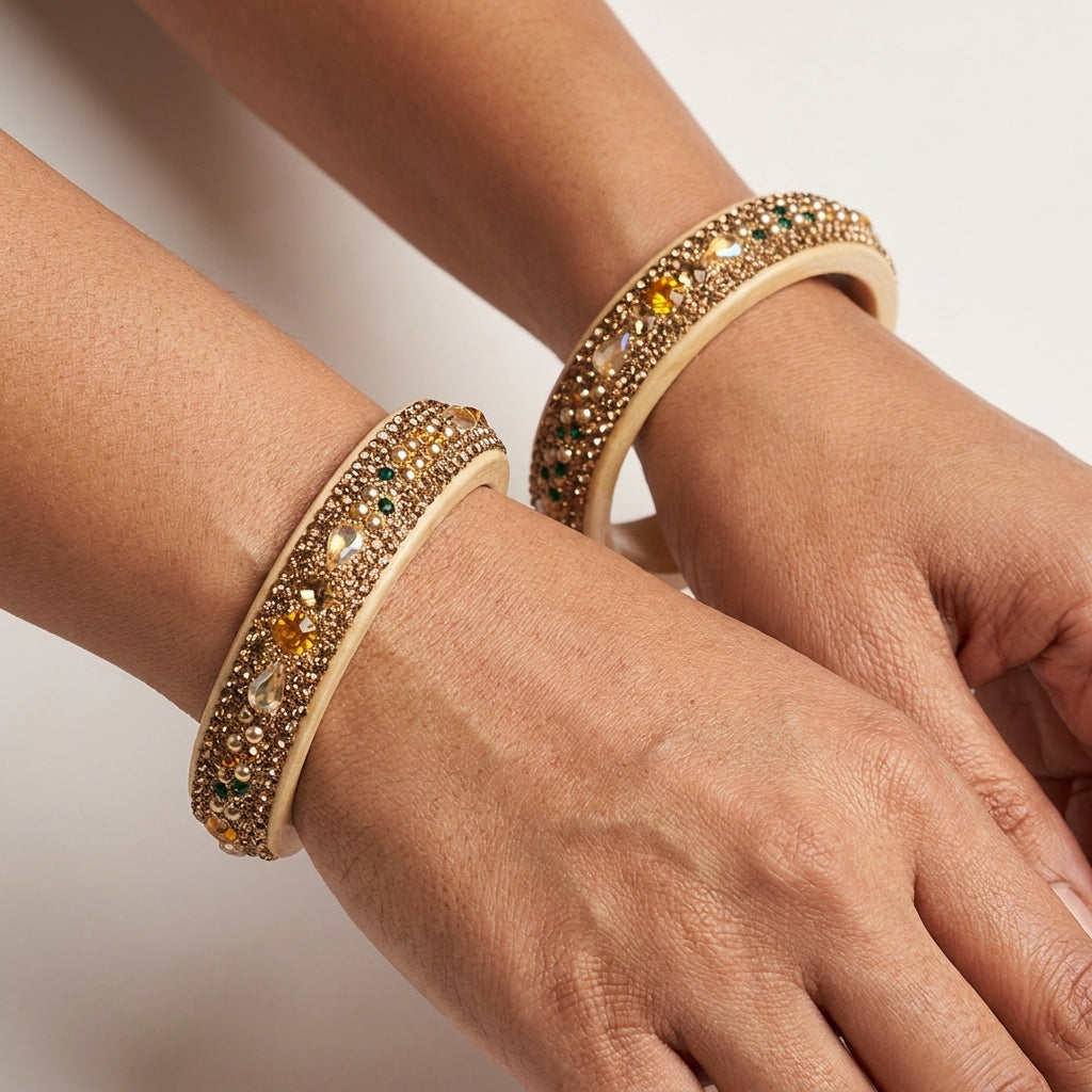 Gold & Diamond Green 5 Line