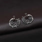 Peacock Inspired Silver Oxidised Stud Earrings | Earrings/Ethnic Studs| For Women & Girls.