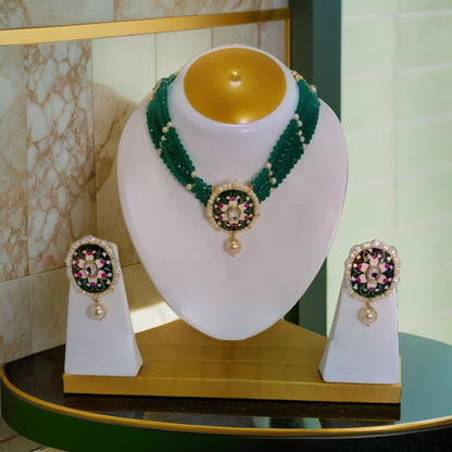 Beaded Pearl Elegance Choker | Set Traditional Jewelry | Pearl Choker/Necklace | For women and Girls.