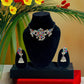 Multicolor Silver Oxidize Choker Set with Peacock Pendant | Traditional Necklace/Pendant | for Girls and Women.