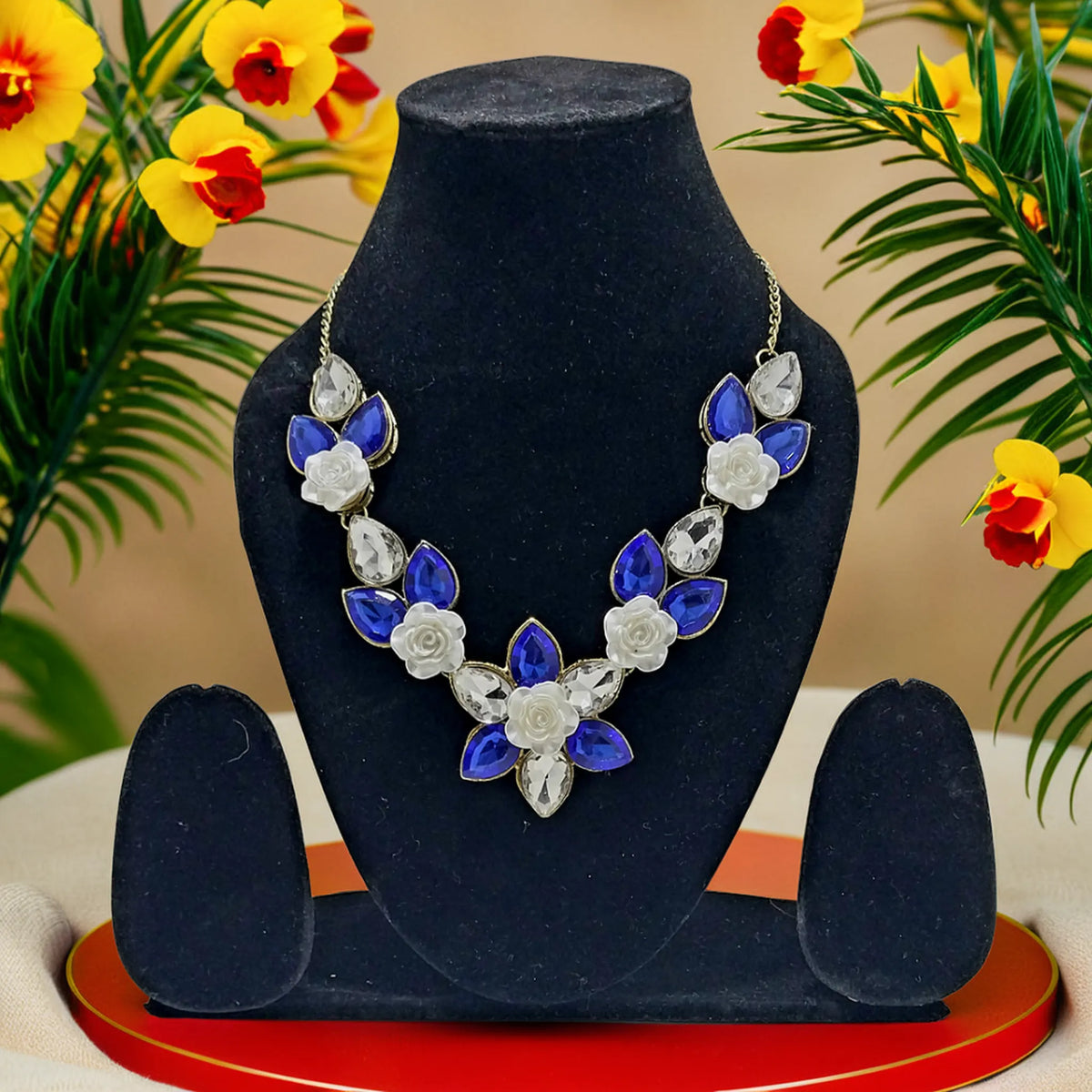 Teardrop Floral Necklace | Traditional Necklace/Choker/Pendant | For Girls and Women