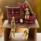 Elegant Bridal Lac Bangles with Gold Dangling Kalire | Set of 26 | For Girls and Women