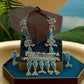 Geometric Stones Silver Oxidized Ranihaar | Traditional Jewelry for Girls & Women.
