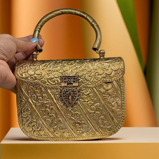 Golden Embossed Clutch | For Girls and Women
