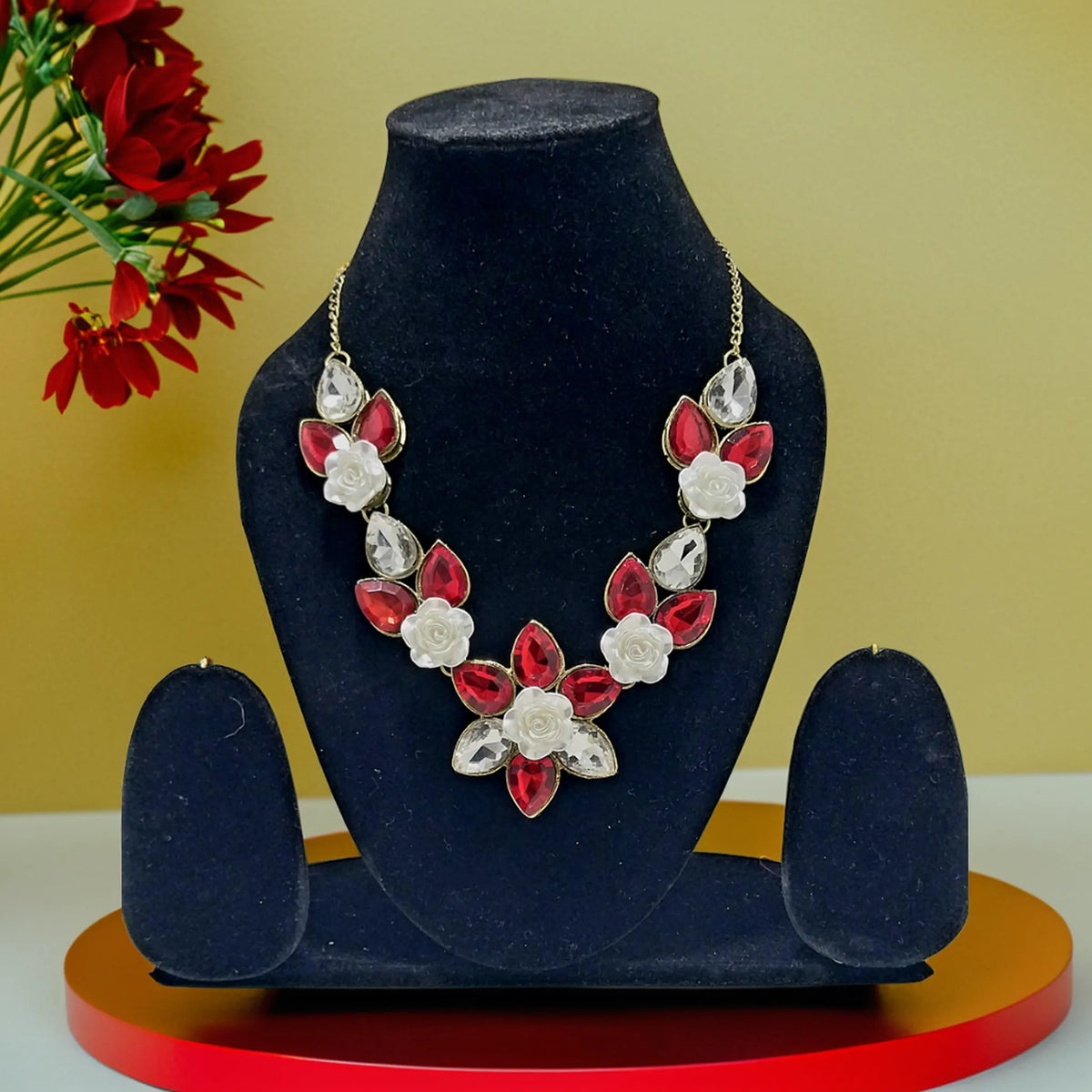 Teardrop Floral Necklace | Traditional Necklace/Choker/Pendant | For Girls and Women