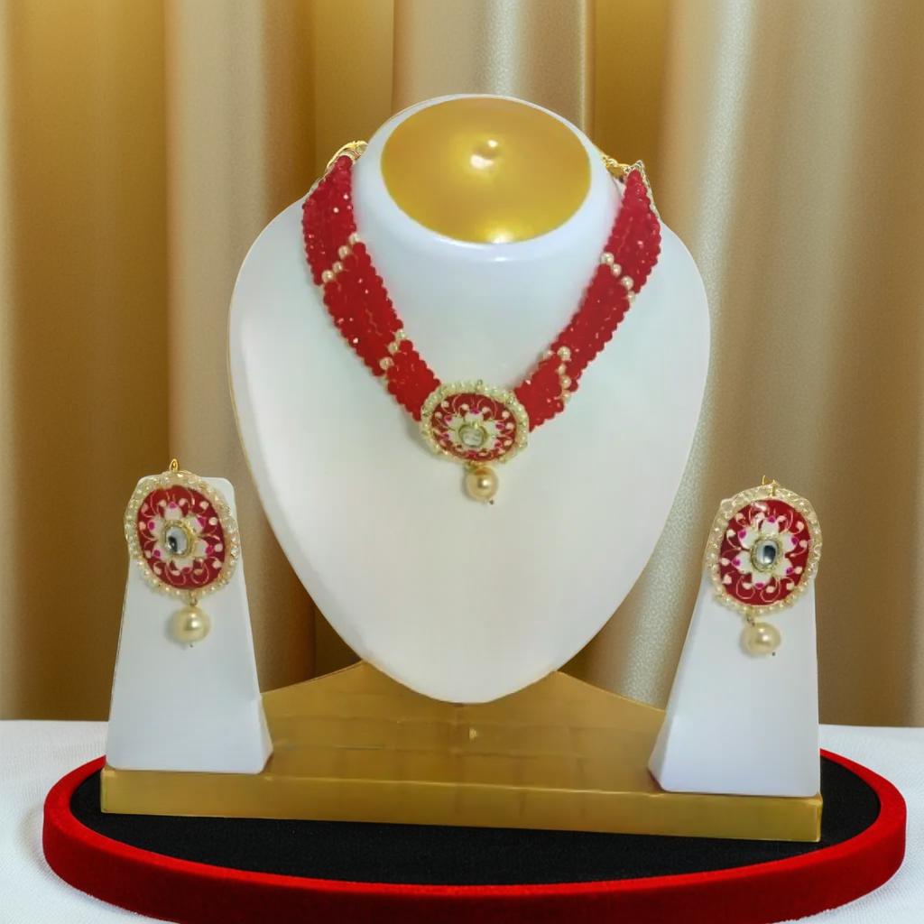 Beaded Pearl Elegance Choker | Set Traditional Jewelry | Pearl Choker/Necklace | For women and Girls.