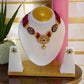 Gold platted Floral Kundan Choker | Set Traditional Jewelry | Pearl Choker/Necklace | For women and Girls.