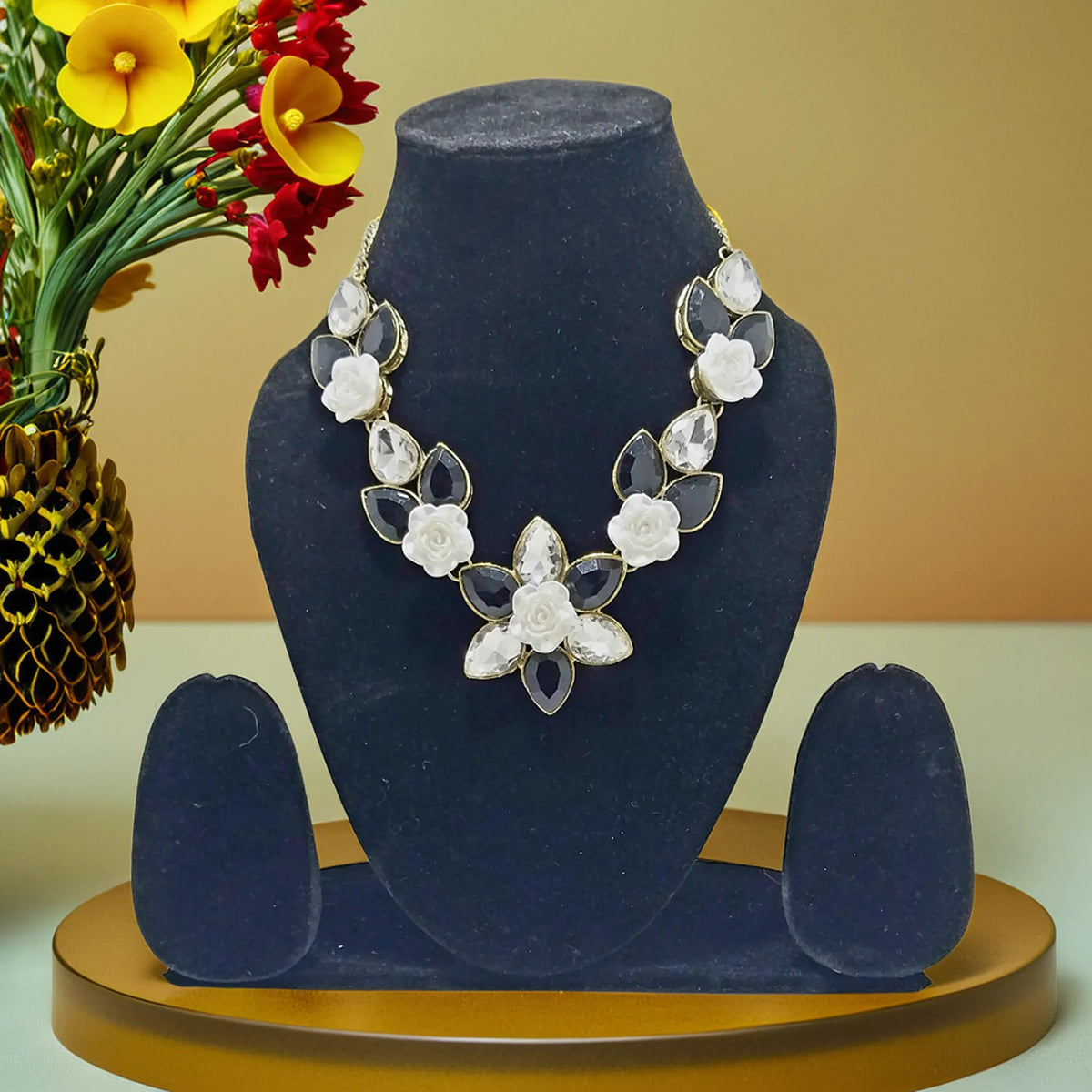 Teardrop Floral Necklace | Traditional Necklace/Choker/Pendant | For Girls and Women