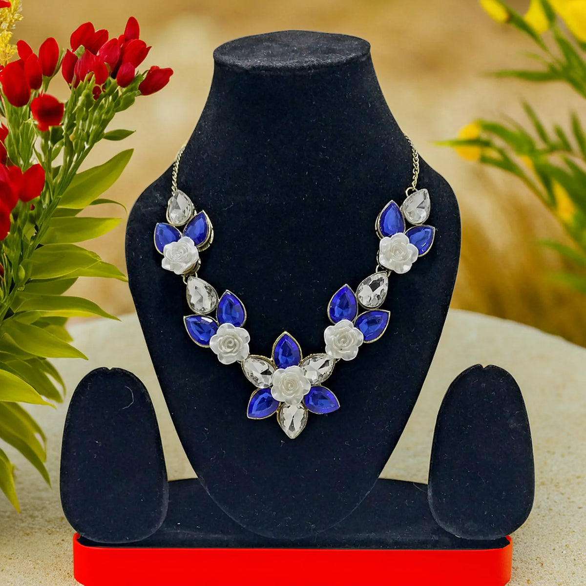 Teardrop Floral Necklace | Traditional Necklace/Choker/Pendant | For Girls and Women