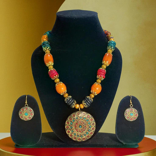Vintage Tribal Pendant Set | For Girls and Women
