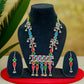 Geometric Stones Silver Oxidized Ranihaar | Traditional Jewelry for Girls & Women.