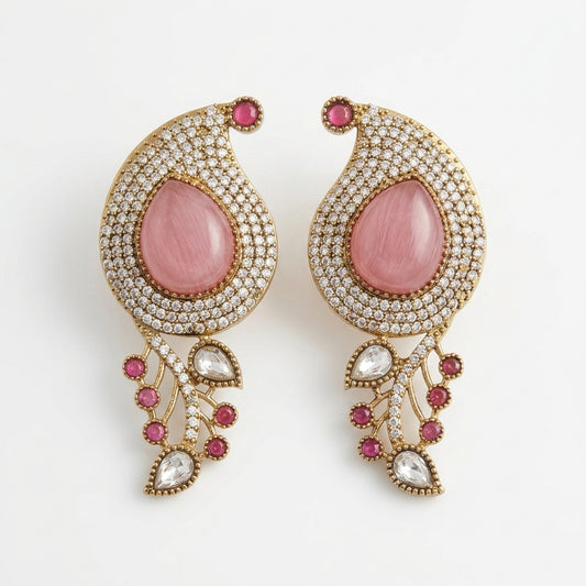 Gold Plated Designer Drop Earrings for Women & Girls