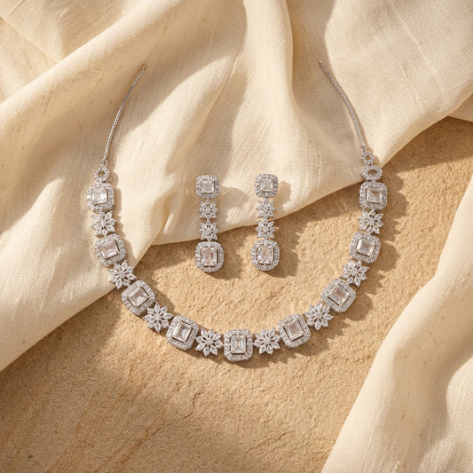 CZ Designer Necklace Set