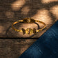 Gold Tone Anti-Tarnish Double Butterflies Openable Bracelet (Free Size)