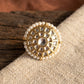 Bridal Green Kundan Stone Dome Ring