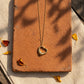 Elegant Gold Heart Pendant Necklace With Diamond Design