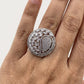 CZ Adjustable Ring With Rhodium Plating