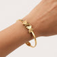 Gold Tone Anti-Tarnish Double Butterflies Openable Bracelet (Free Size)