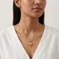 TRENDY HEART SHAPED GOLD PENDANT WHITE SYONE DESIGN WITH CHAIN