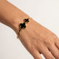 Anti-Tarnish Trendy Black Clover Bracelet (Free Size)