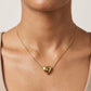 Anti Tarnish Gold Heart Pendant Necklace