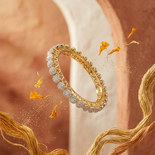 High Quality Traditional Paccheli  With Zircon American Diamond Kada For Woman and Girls
