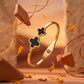 Anti-Tarnish Trendy Black Clover Bracelet (Free Size)