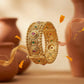 Antique Design Gold Plated Rajwadi Openable Kada Set Of 2 (Free Size)