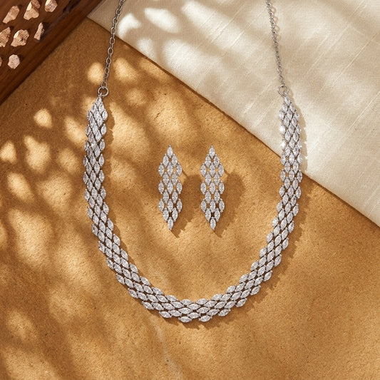 Latest CZ and Ad Diamond Necklace