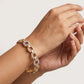 Gold Plated Cuff Shaped Studded Design Bangle (Pack of 2)