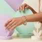 Gold Plated Cuff Shaped Studded Design Bangle (Pack of 2)