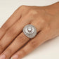 White Cubic Zirconia Rhodium Over Sterling Silver Ring