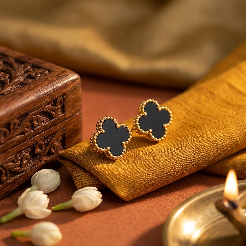 Salve Clover Stainless Steel Earrings For Woman & Girl
