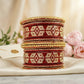 Graphic Design Bridal Red Lakh Bangles Set of 10 | Traditional Rajasthani Lakh Bangles | For Women and Girls