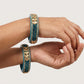 Traditional Firozi Colour Kundan Topaz Fitted Kada Latest Design Rajasthani Bangles | Set of 2 lakh Bangles | Traditional Kada | For Women and Girls
