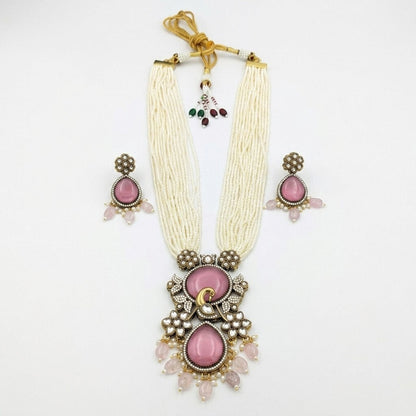 Royal Pearl & Kundan Bridal Necklace Set | Ethnic Wedding Jewellery